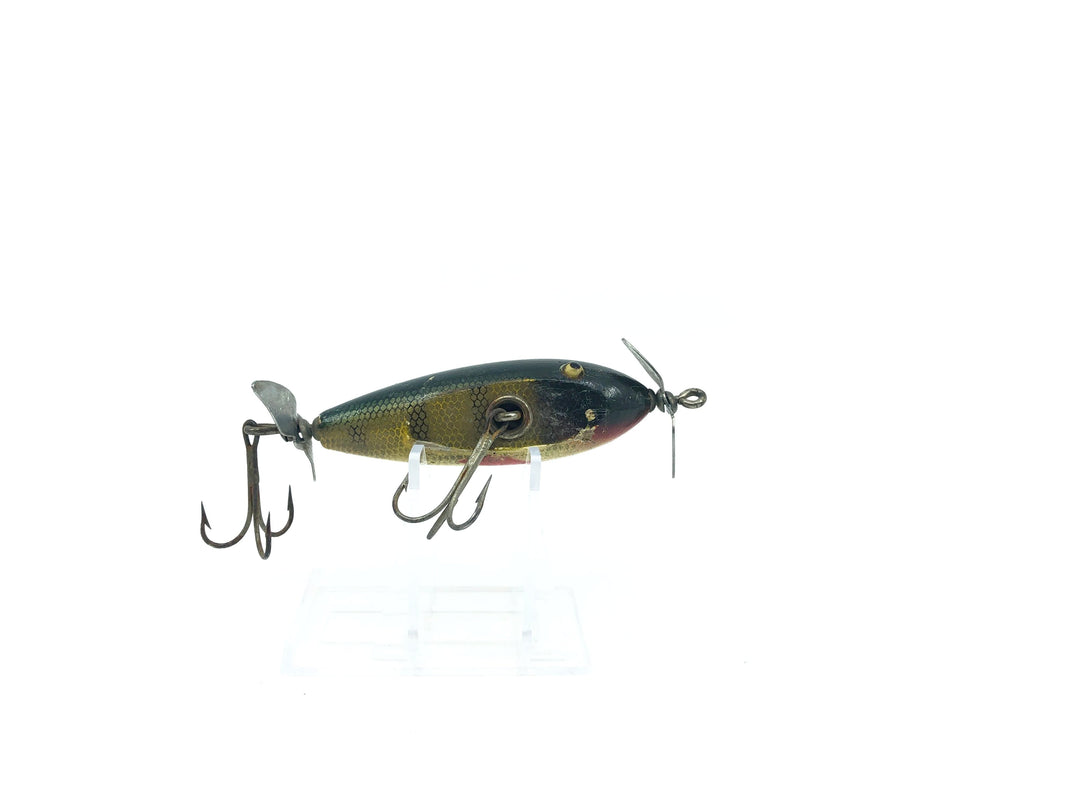 Creek Chub 1600 Baby Injured Minnow in Pikie Color Wooden Lure Glass Eyes