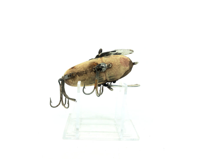 Heddon Wooden Crazy Crawler 2100 Flocked GM Grey Mouse Color