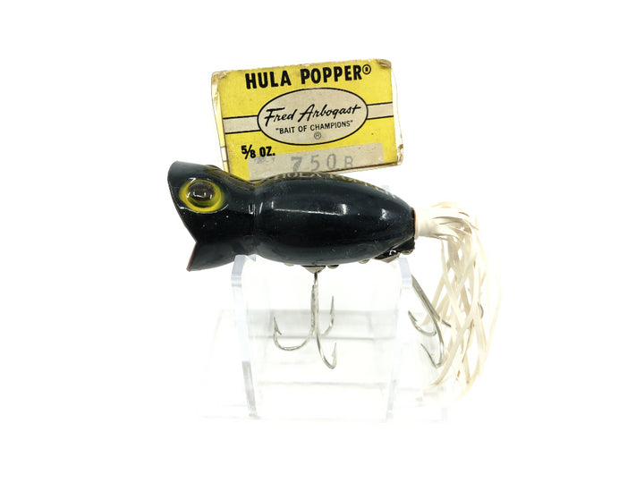 Vintage Arbogast Hula Popper 750 B Black Color with Box