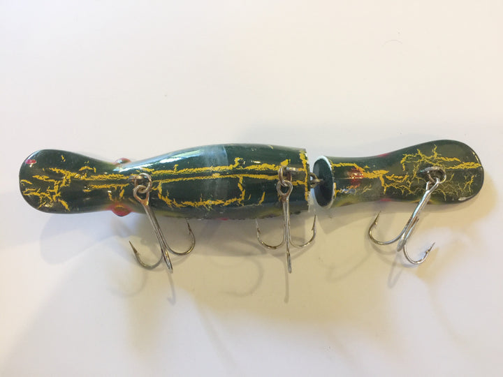 Drifter Tackle The Believer 8" Jointed Musky Lure Frog with Crackle Belly Pattern