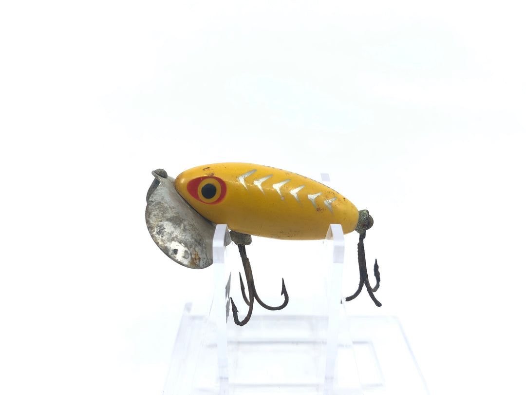 Arbogast Mini Jitterbug Silver Stripes and Yellow Color
