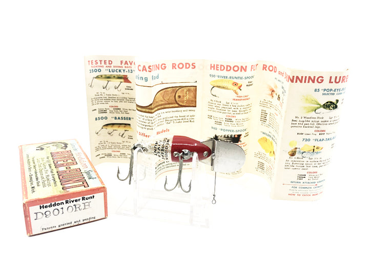 Heddon Midgit Go Deeper River Runt D-9010-RH Red Head White Color with Box