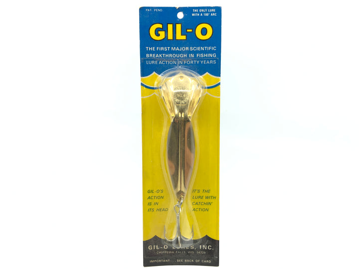 Gil-O #4 Lure New on Card Chippewa Falls Wisconsin Vintage Lure Silver Spoon