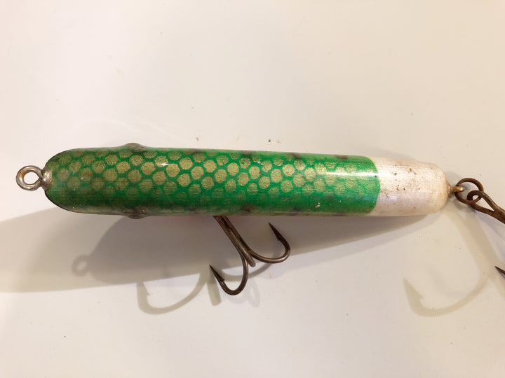 Vintage Gray Ghost Musky Lure Perch Color