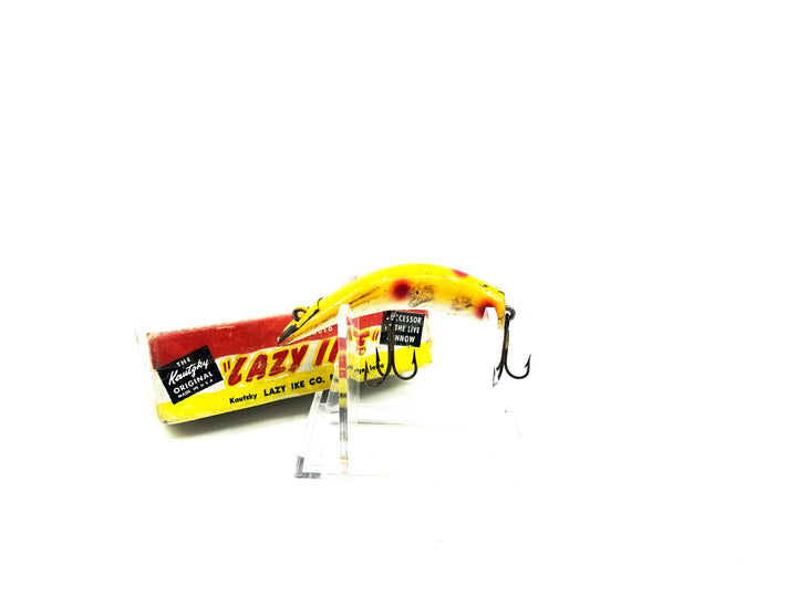Kautzky Wooden Lazy Ike KL-2 YE Yellow Spots Color with Box