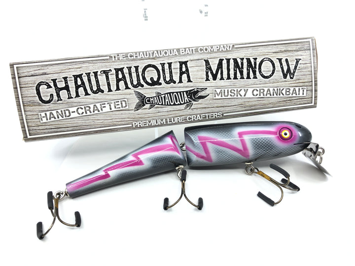 Jointed Chautauqua 8" Minnow Musky Lure Special Order Color "Purple Bolt"