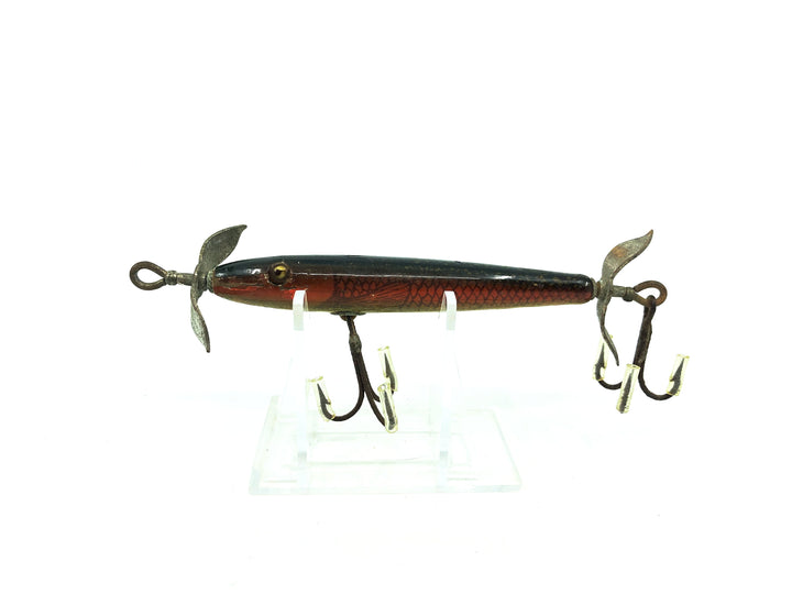 Shakespeare Slim Jim Vintage Wooden Lure, Photo Finish Yellow Perch Color