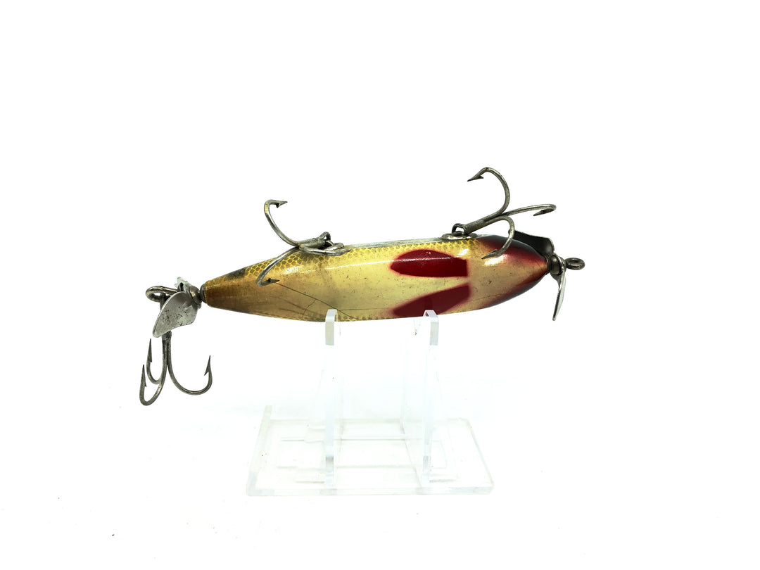 Creek Chub Wooden 1500 Injured Minnow, Perch Scale Color 1501