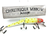 Jointed Chautauqua 8" Minnow Musky Lure Special Order Color "Red Head Frog Scale"