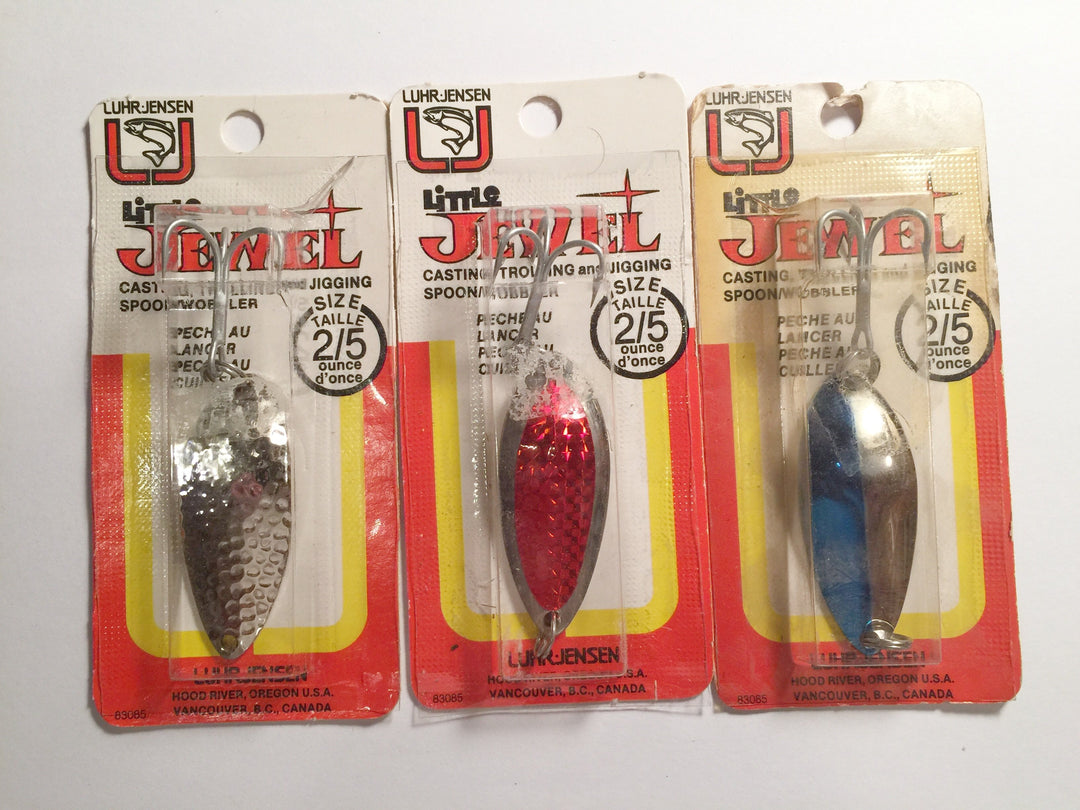 Luhr-Jensen Little Jewel Lures Lot of 3 New on Card 2/5 oz Lot 9