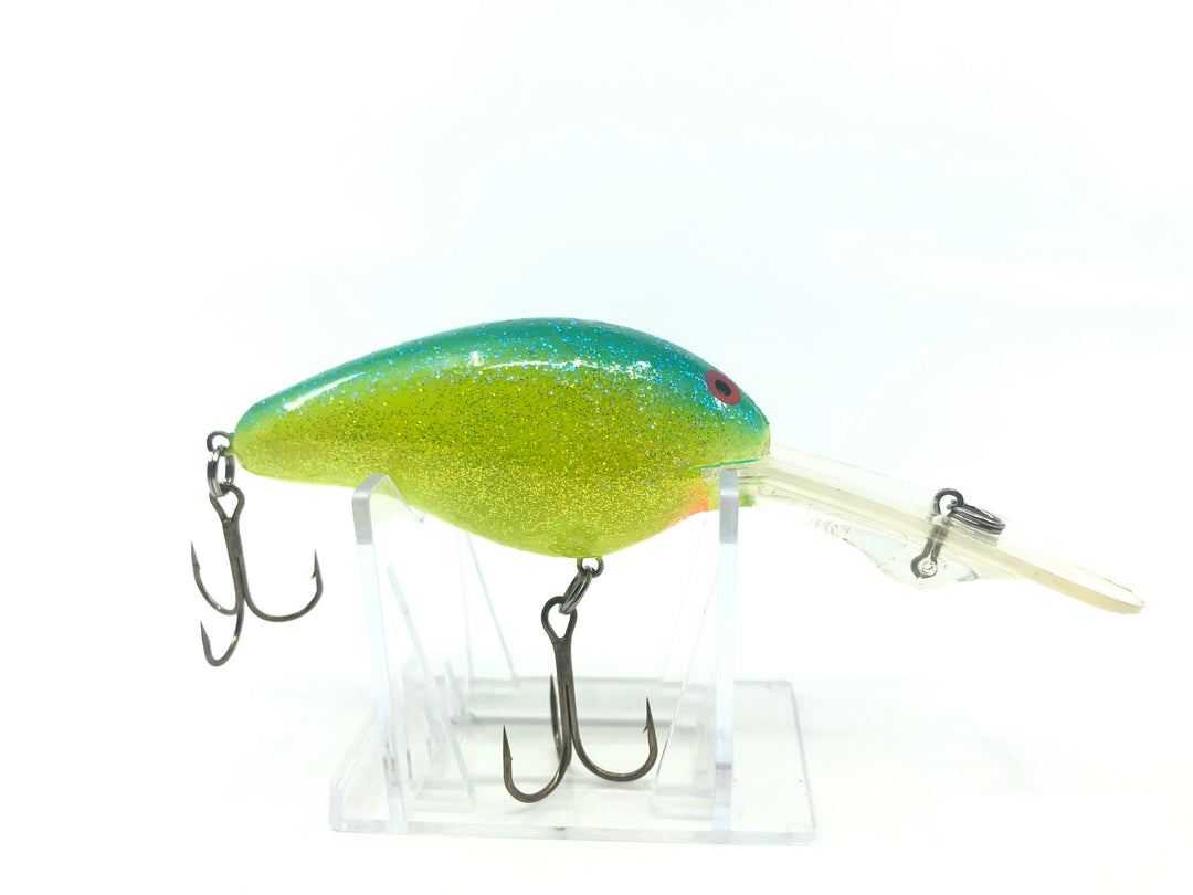 Blue and Green Sparkle Rattle Crankbait Norman DD22