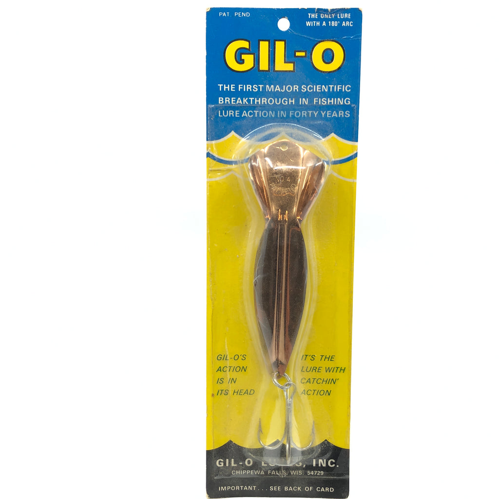 chippewa fishing lures Gil-O #4 Lure New on Card Chippewa Falls Wisconsin Vintage Lure Spoon – My Bait Shop, LLC