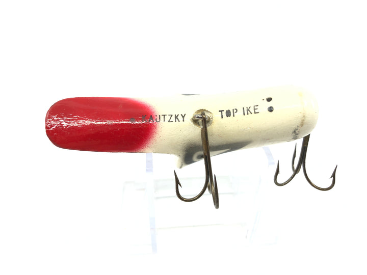Kautzky Lazy Ike Top Ike Wooden Lure Red and White Color