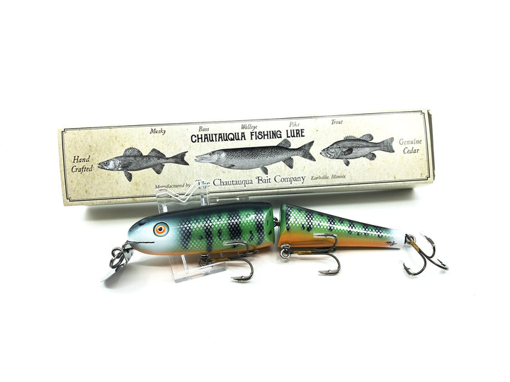 Jointed Chautauqua 8" Minnow Musky Nuclear Perch Color