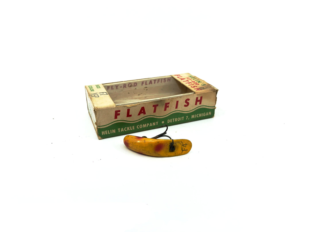 Helin Flatfish F4 YE Yellow/Red Spot Color with Box
