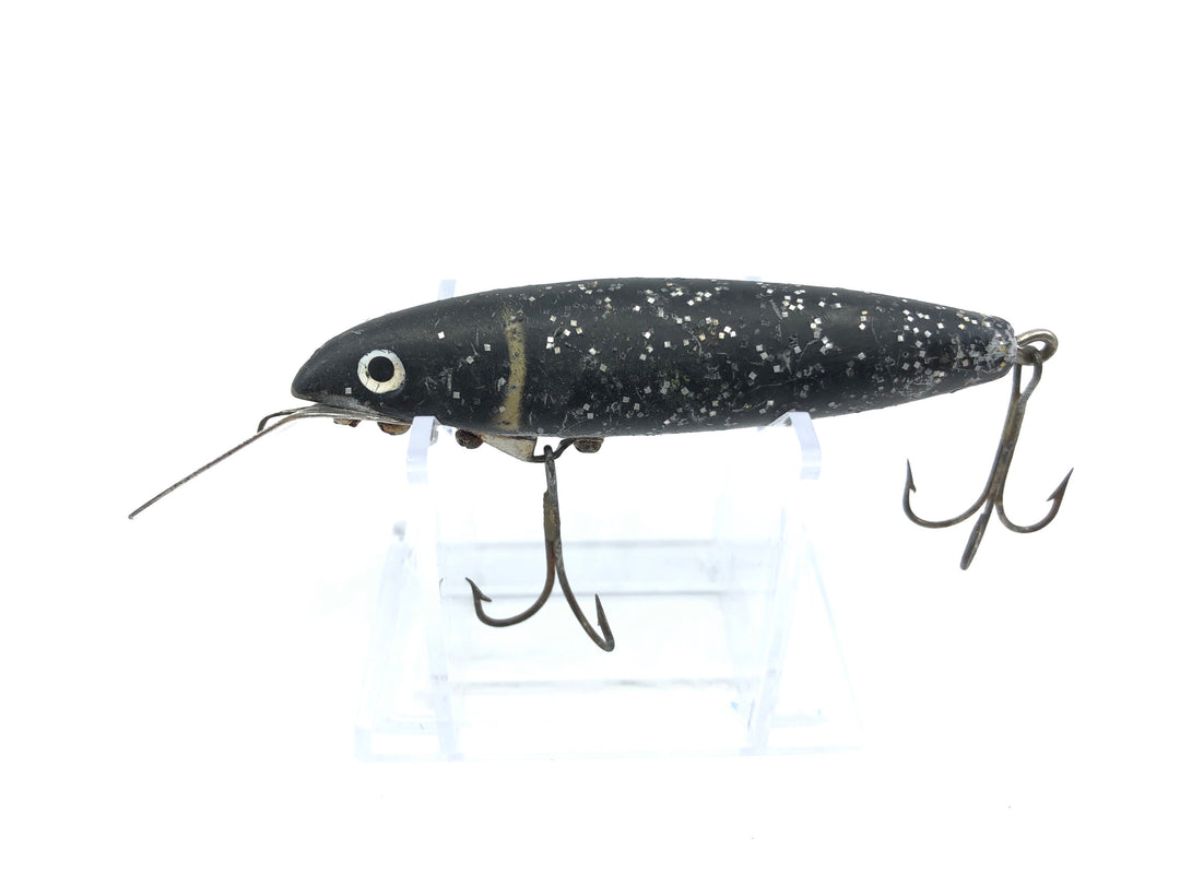Vintage Cisco Kid Minnow Black with Silver Flakes Color