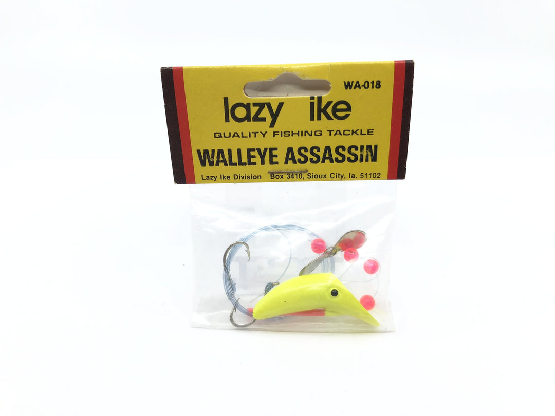 Lazy Ike Walleye Assassin Chartreuse Color New on Card