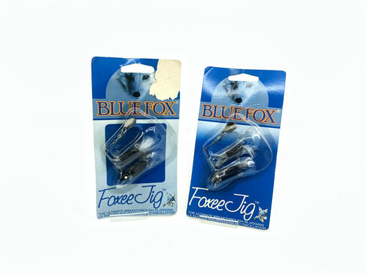 Vibrax Blue Fox Foxee Jig 1/8oz, Black Color Two Pack