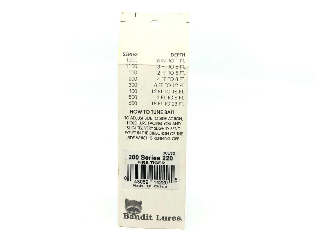 Bandit 200 Series Fire Tiger 220 on Card New Old Stock