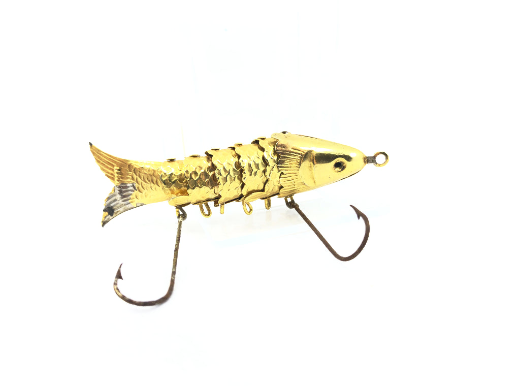Vintage Hong Kong Articulated Jointed Gold Colored Decoy/Lure