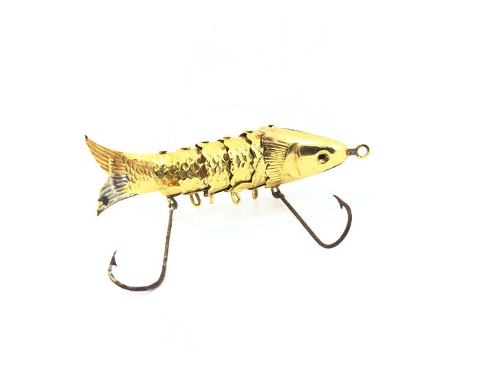 Vintage Hong Kong Articulated Jointed Gold Colored Decoy/Lure
