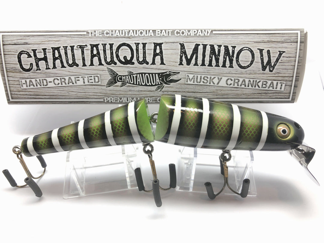 Jointed Chautauqua 8" Minnow Musky Lure Special Order Color "Green Cobra"