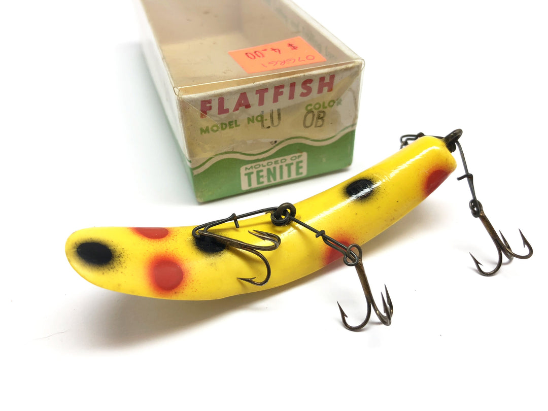 Vintage Helin Flatfish U20 Yellow Spotted with Box