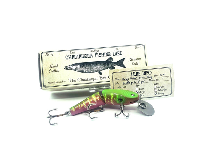 Chautauqua Jointed Deep Diver Piko Plug Bubblegum Tiger Color