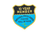 10 Year Member National Fresh Water Fishing Hall of Fame Patch