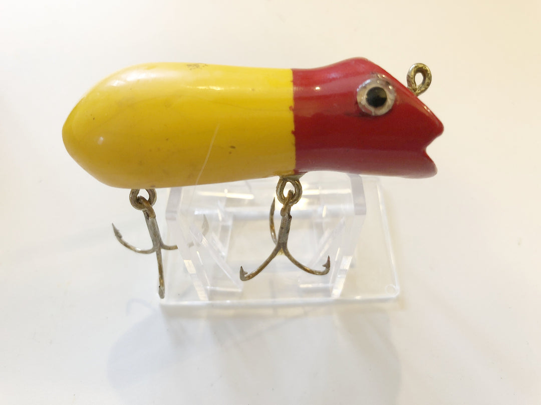 Folk Art Swimming Mouse Yellow and Red