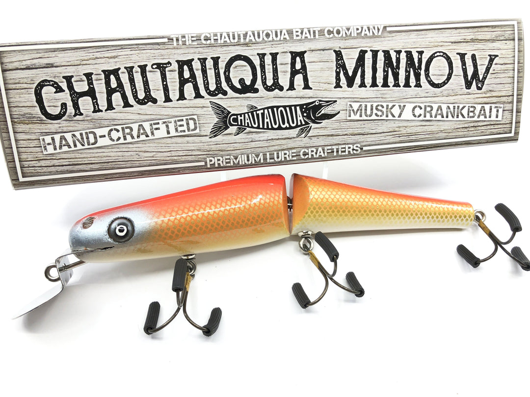Jointed Chautauqua 8" Minnow Musky Lure Special Order Color "Goldfish"