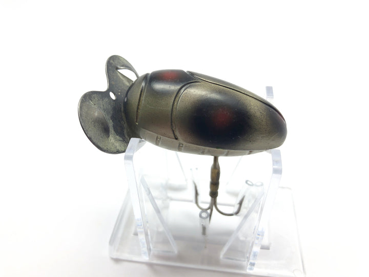 Millsite Paddle Plug Silver with Black and Red Spots Color