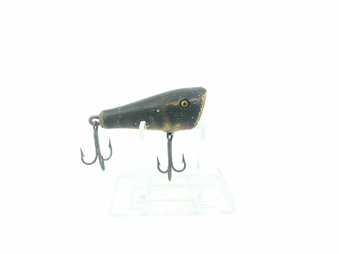 Creek Chub 5900 Midget Plunker in Perch Color Wooden Lure Glass Eyes