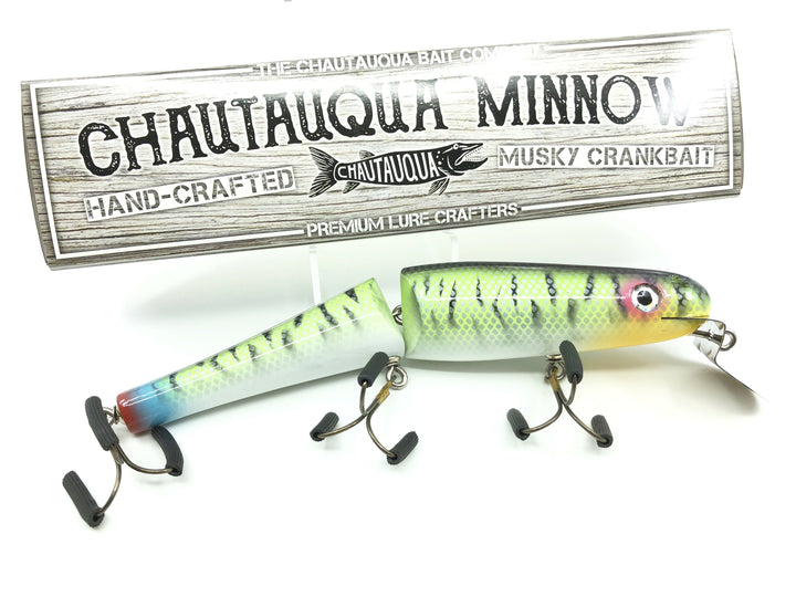 Jointed Chautauqua 8" Minnow Musky Lure Special Order Color "Psychie Pikie"