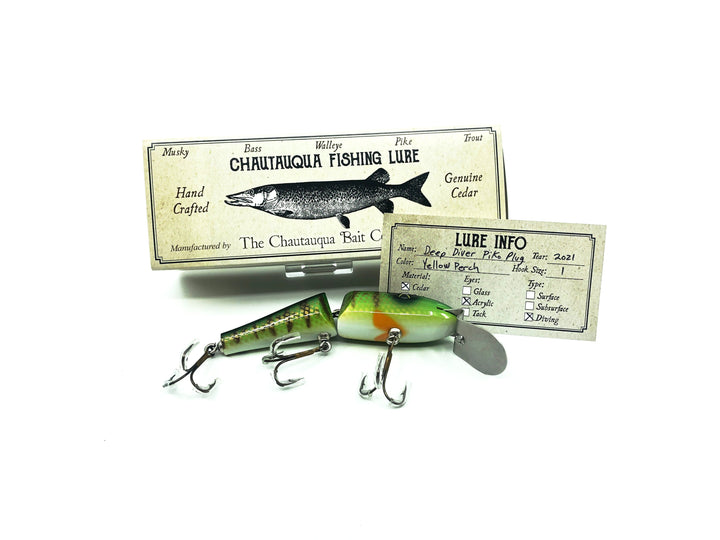 Chautauqua Jointed Deep Diver Piko Plug Yellow Perch Color