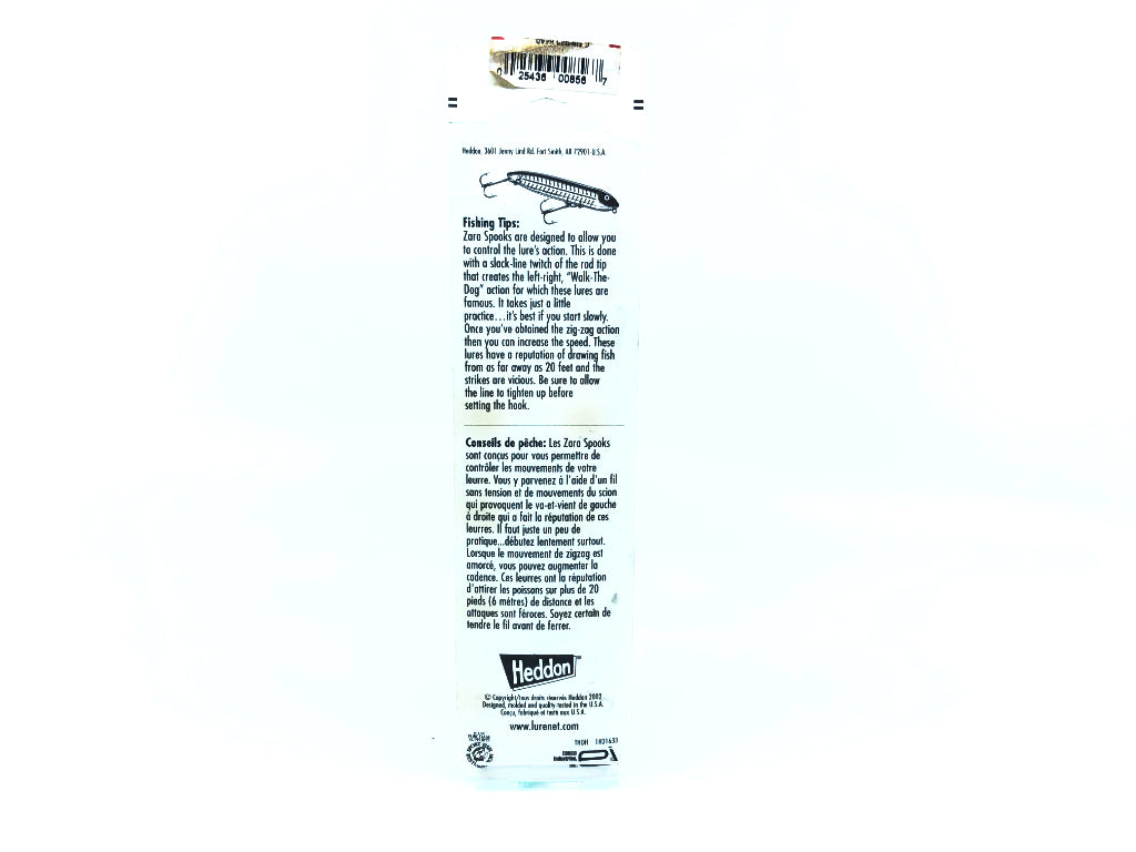 Heddon Original Zara Spook G28 Pearl/Red Eye Discontinued Color New on Card