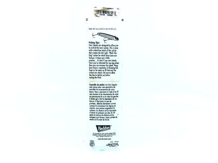 Heddon Original Zara Spook G28 Pearl/Red Eye Discontinued Color New on Card