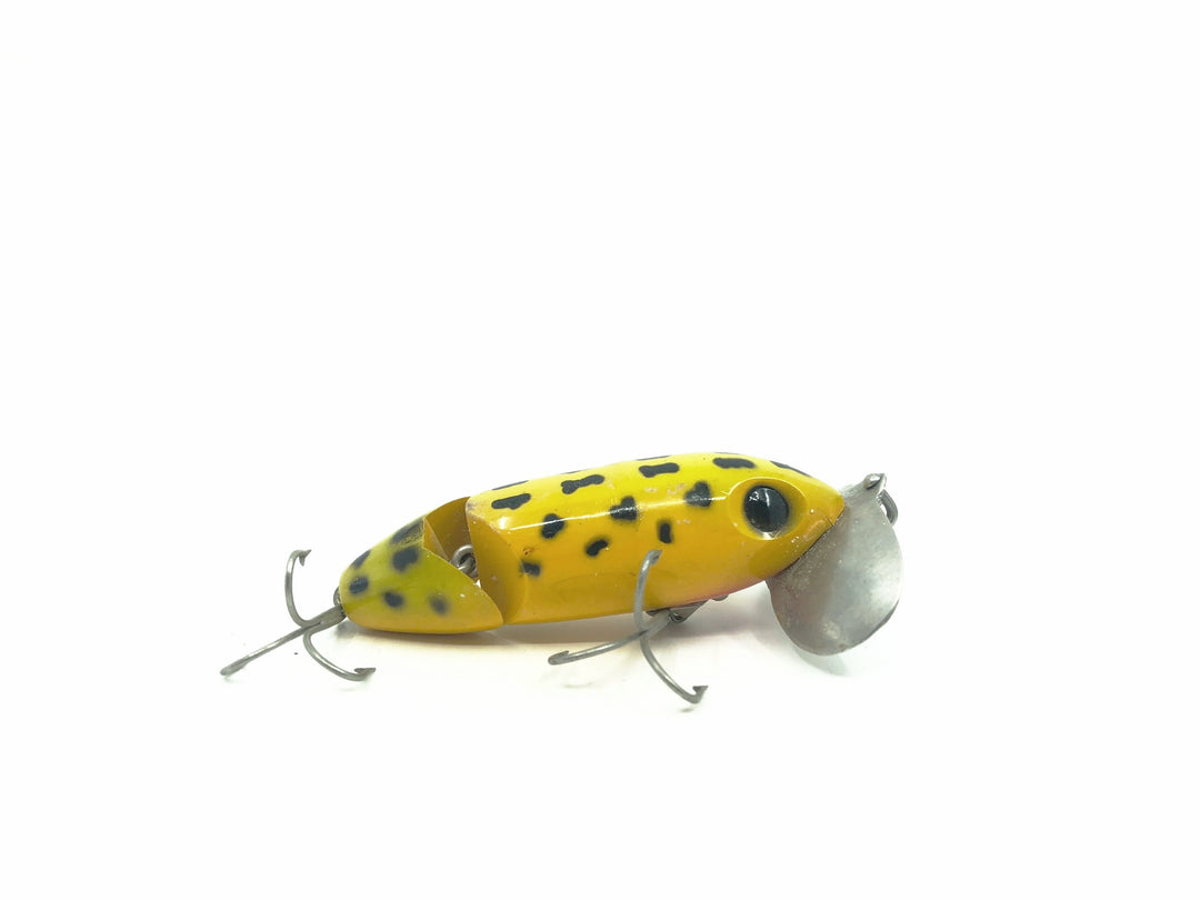 Arbogast Jointed Jitterbug Frog/Yellow Belly Color