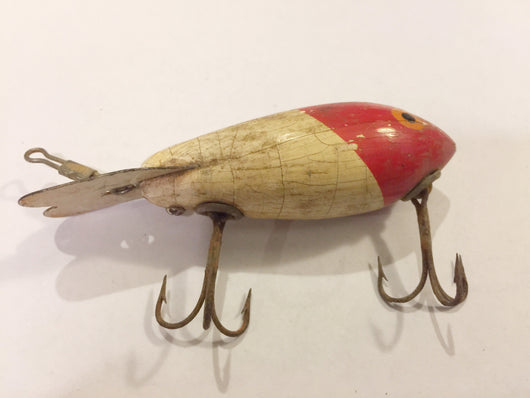 Bomber Wooden Lure Red and White