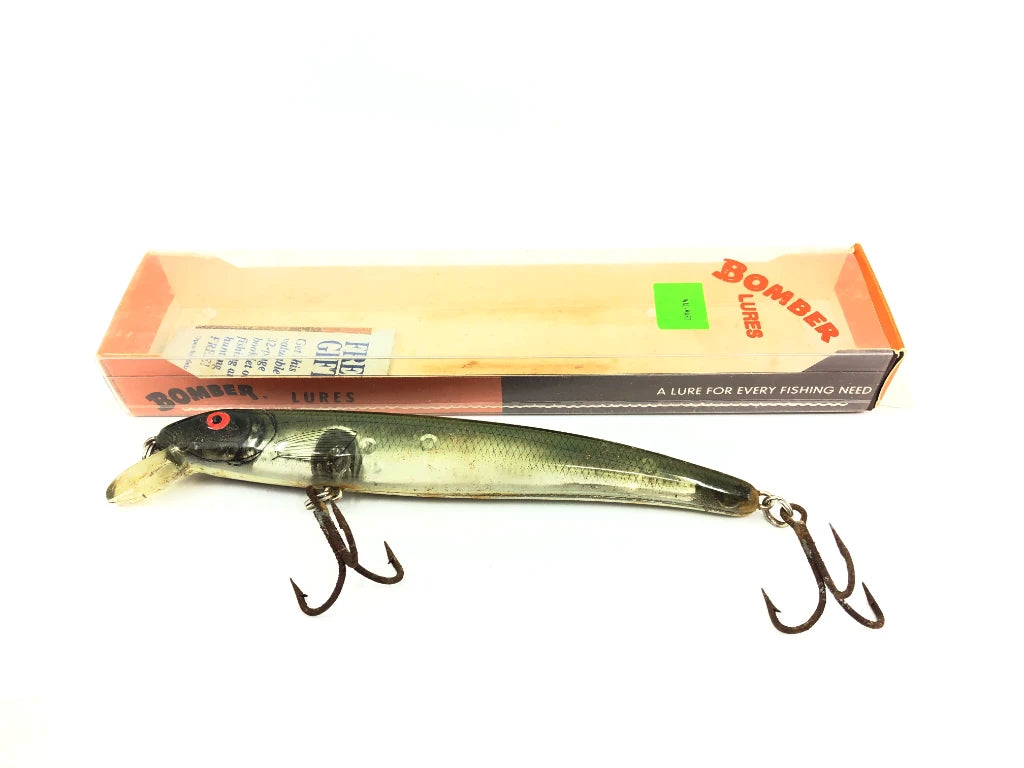 Bomber Magnum Long A 17A Silver Flash/Green Back and White Belly with Box