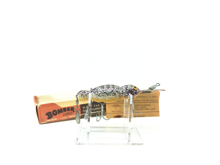 Bomber Water Dog 1571 Purple Back/Yellow Belly/Silver Sparkle Color with Box