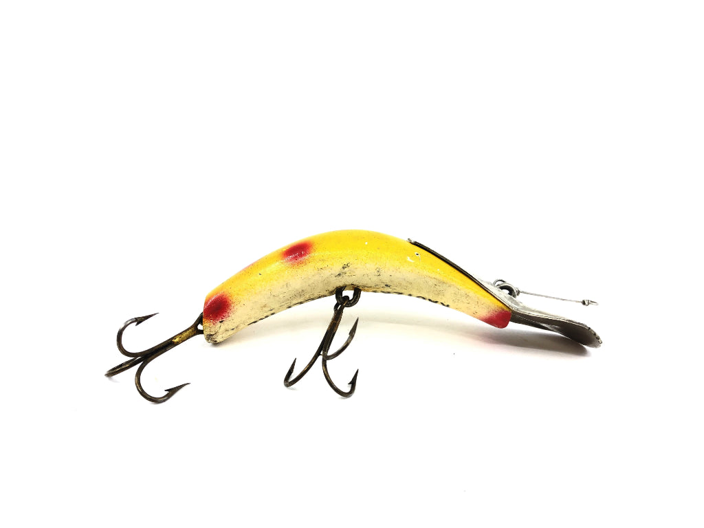 Kautzky Lazy Ike Deep Ike Wooden Lure Yellow with Red Spots