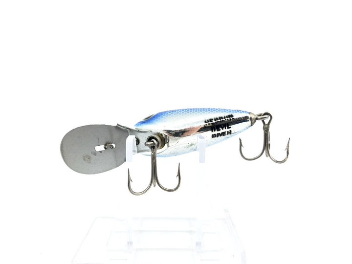 Heddon Devil Diver NPB Nickel Plate Blue Back Color