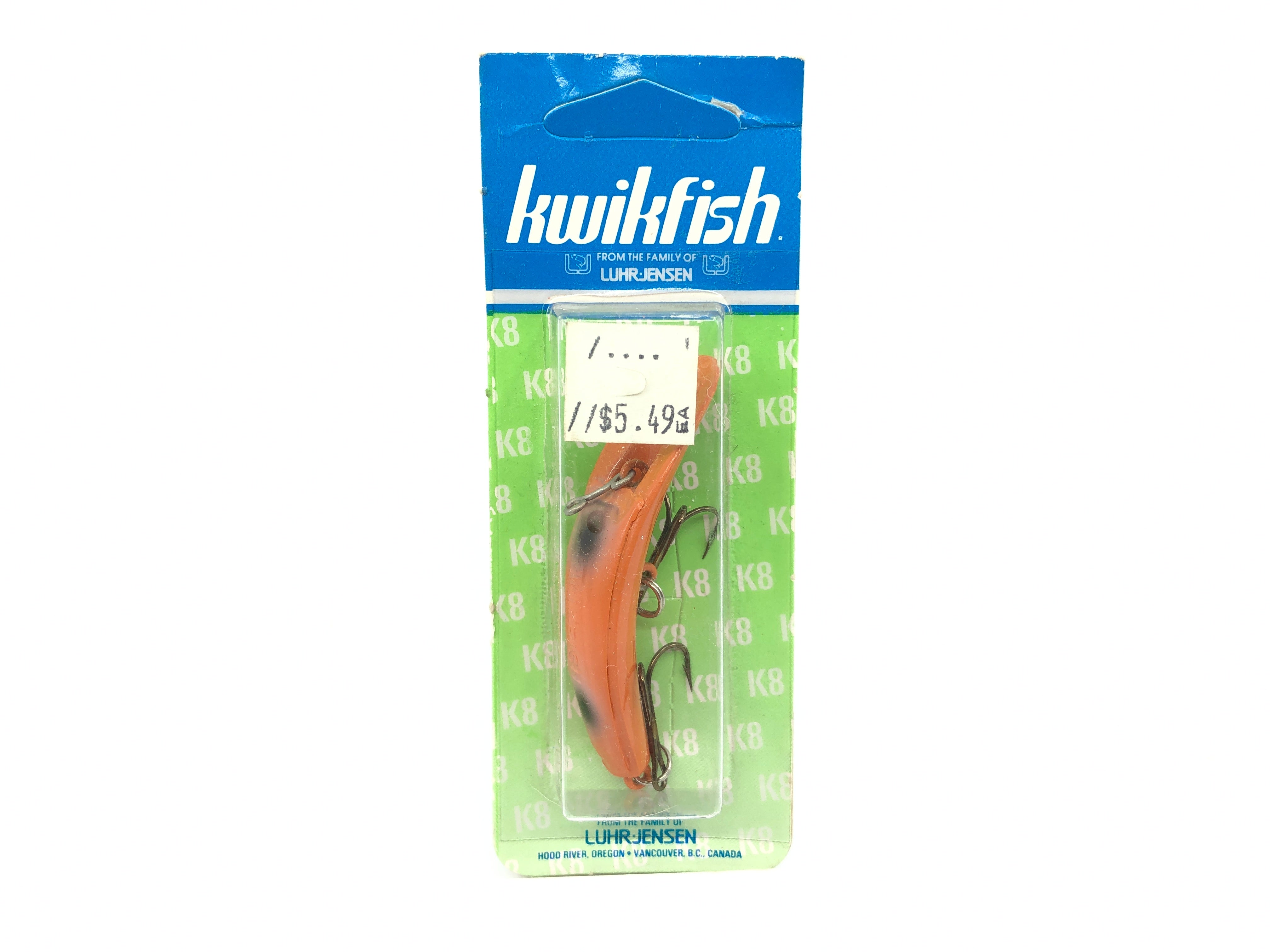 Kwikfish K8 Color 902 Orange Black Dot (OR) New on Card Old Stock – My ...