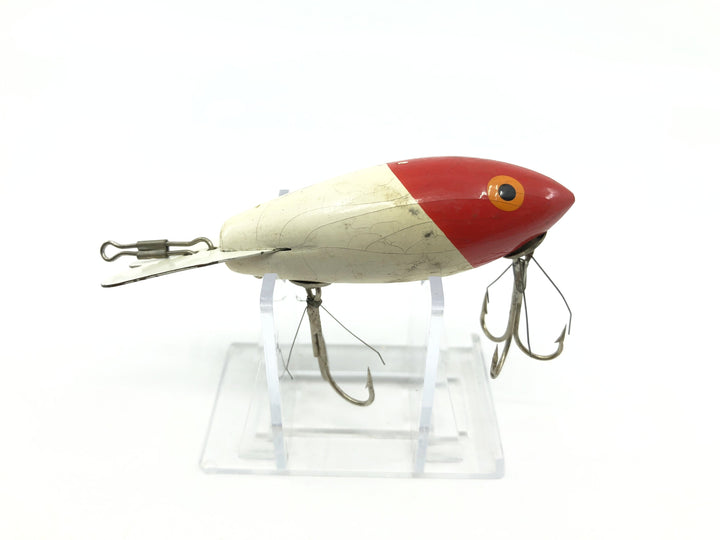 Vintage Wooden Bomber Red Head White Body Color
