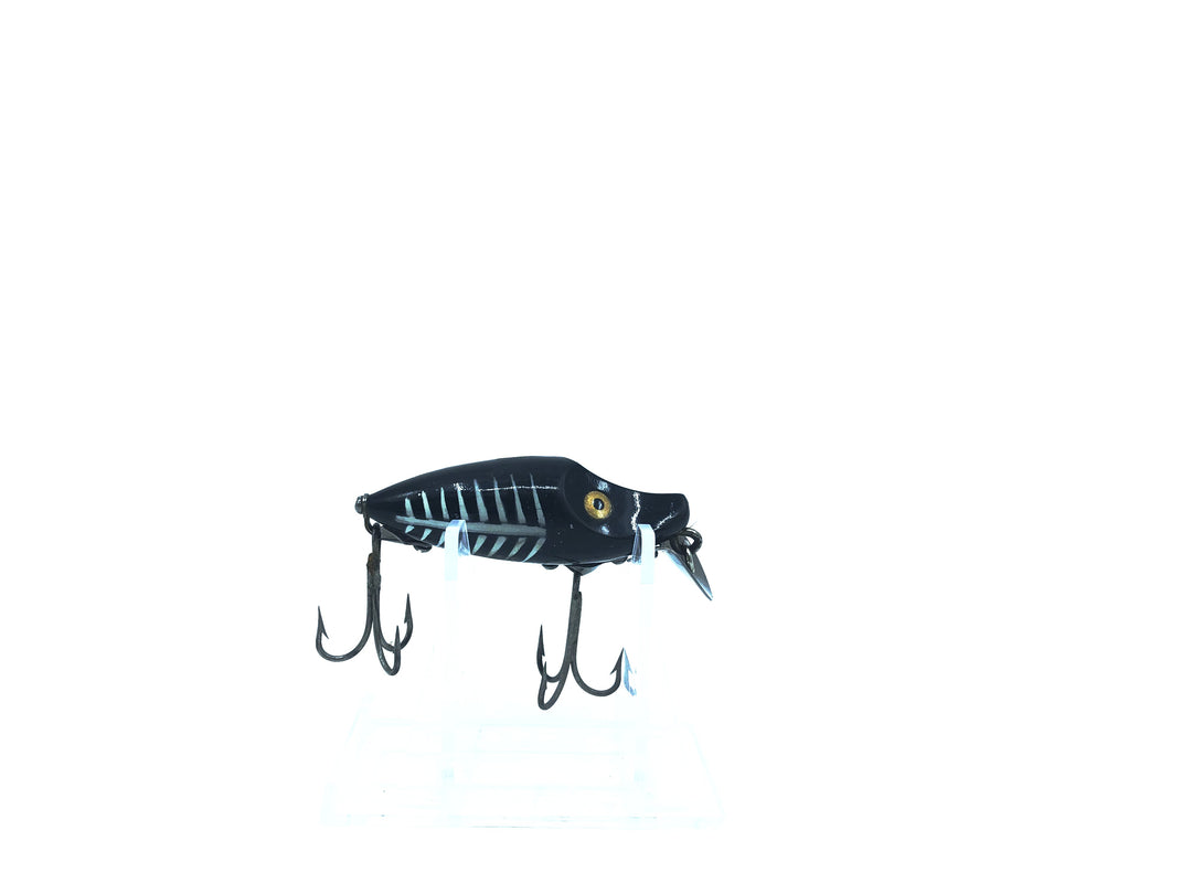 Heddon Midget River Runt Spook 9010 XBW Black Shore Minnow Color