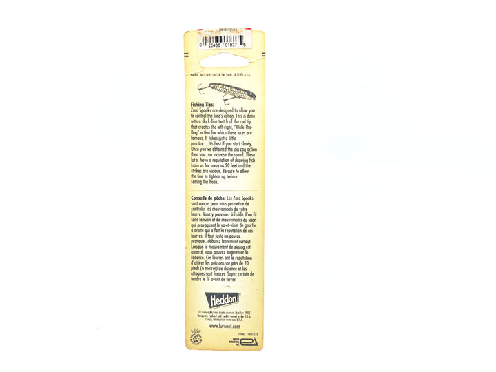 Heddon Original Zara Spook FS Flash Shad Discontinued Color New on Card