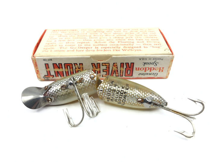 Heddon Jointed Floater River Runt 9430 Pike Scale Color with Box and Catalog