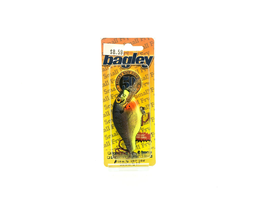Bagley Small Fry 3F1-BR9 Bream on Chartreuse Color, New on Card