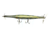 Chautauqua Glass Eye Wooden Topwater Gar with Tail Lure Spotted Gar Color